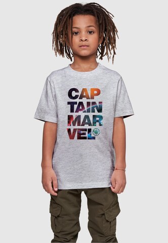 Maglietta 'Captain Marvel - Space' di ABSOLUTE CULT in grigio: frontale