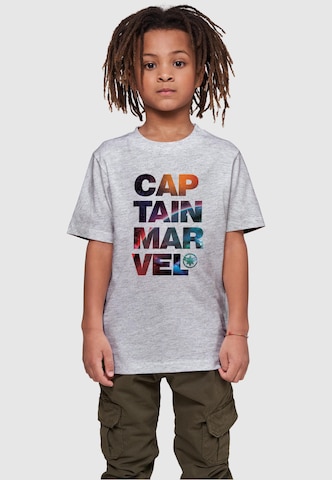 ABSOLUTE CULT T-Shirt 'Captain Marvel - Space' in Grau: predná strana