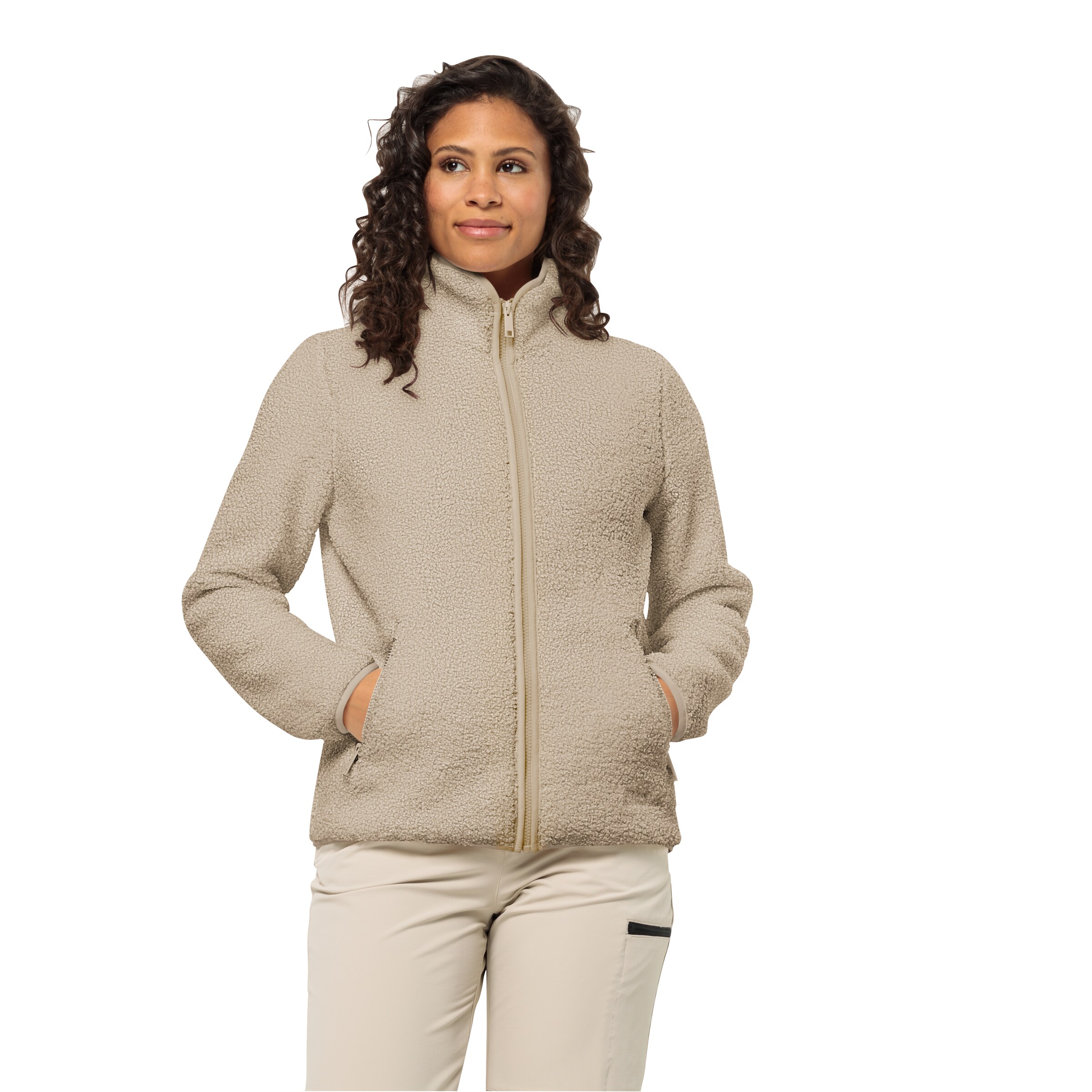 JACK WOLFSKIN Funktionsfleecejacke 'High Curl' in Gelb: Vorderseite