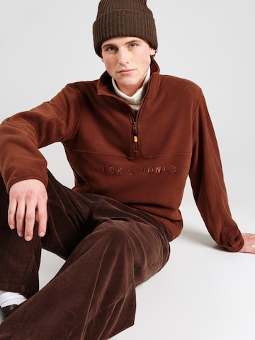 JACK & JONES Pullover 'JJALPES' in Braun: Vorderseite