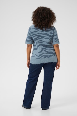 KAFFE CURVE Trui 'Sandia' in Blauw