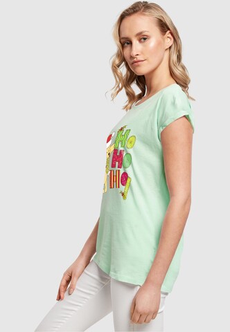 ABSOLUTE CULT Shirt 'Winnie The Pooh - Ho Ho Ho Scarf' in Groen