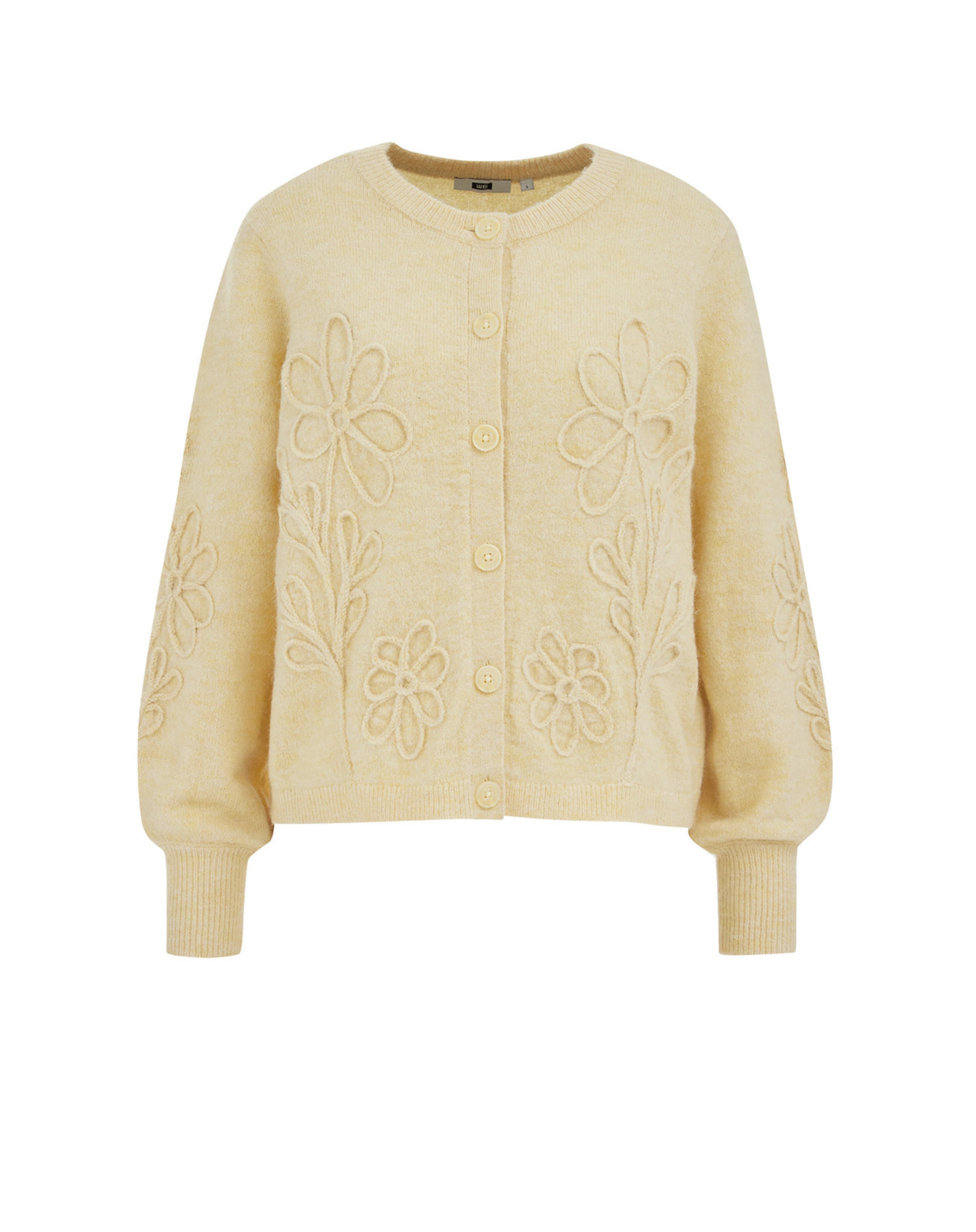 WE Fashion Gebreid vest in Geel: voorkant