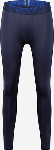 Pantalon de sport 'Techfit Long' ADIDAS PERFORMANCE en bleu : devant