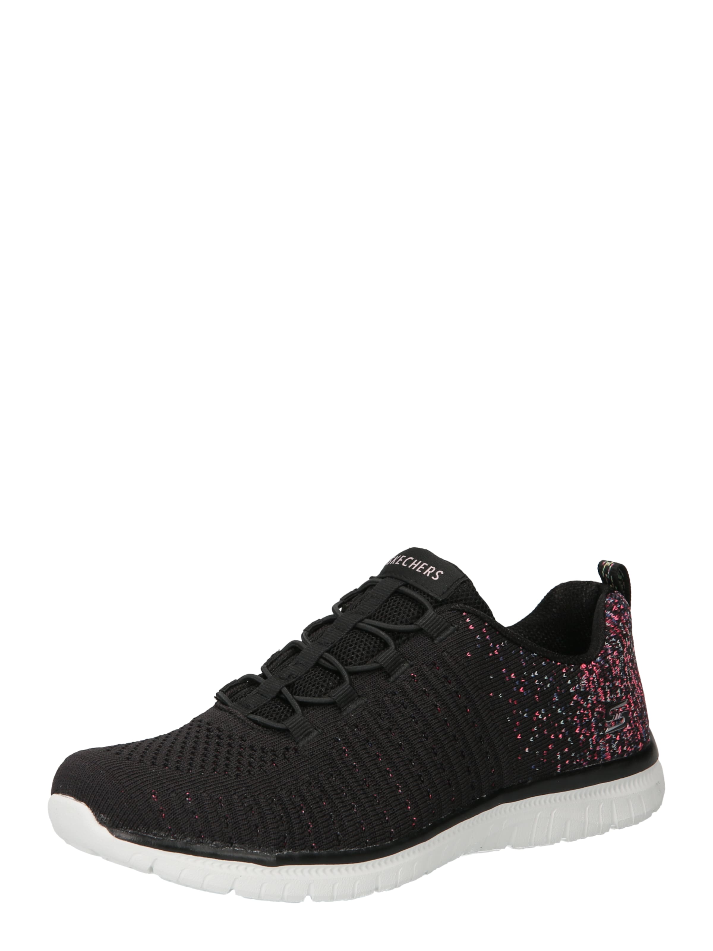 Baskets basses SKECHERS en noir : devant