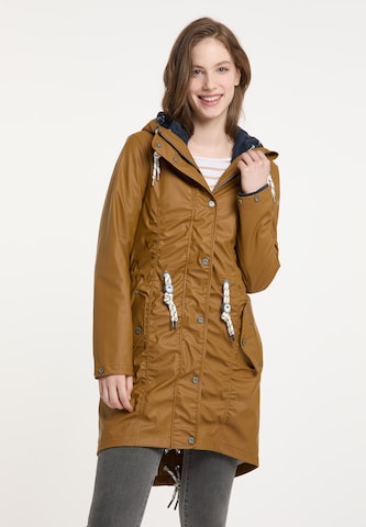 Schmuddelwedda Between-seasons parka in Brown: front