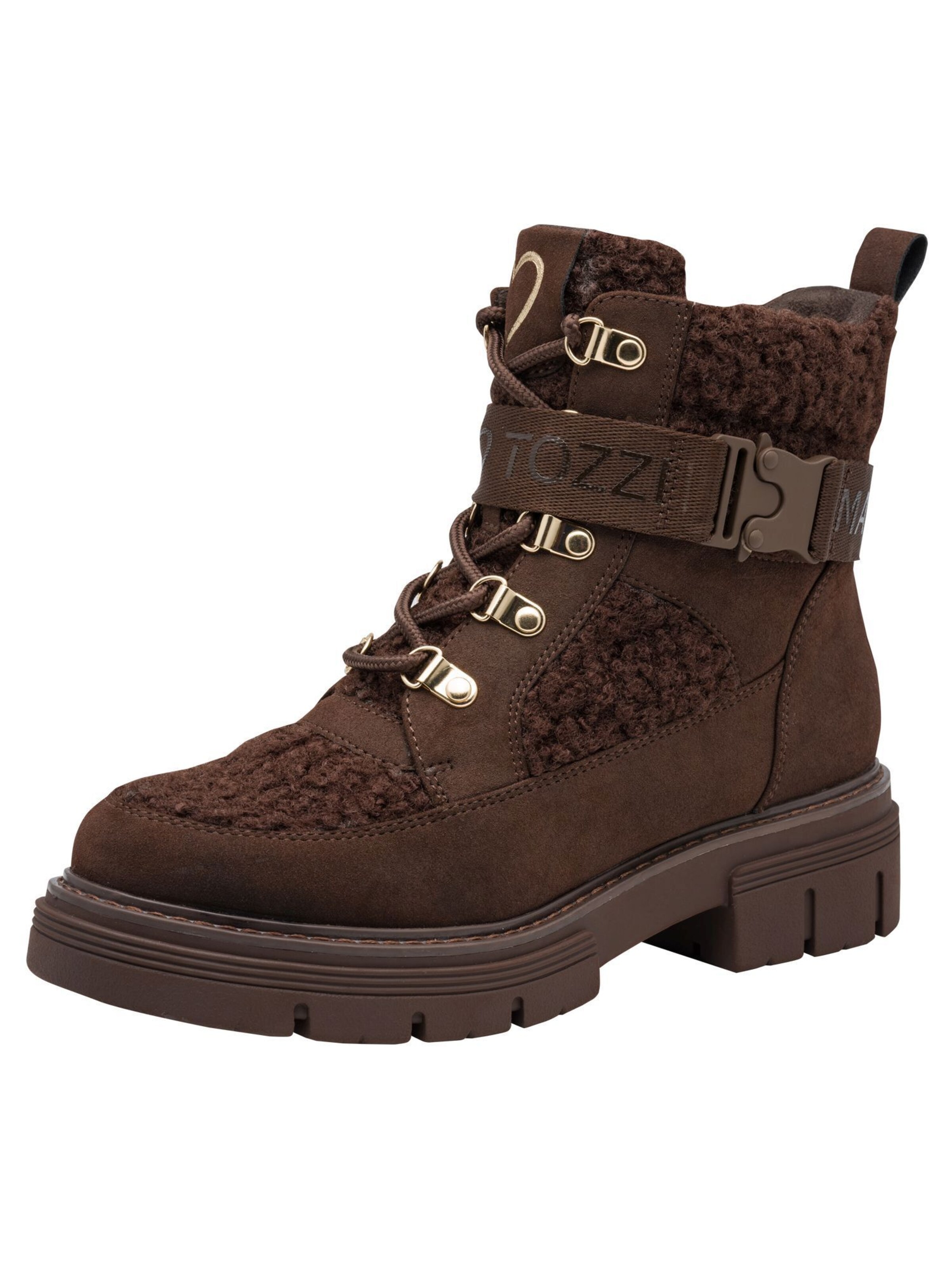 Bottines à lacets MARCO TOZZI en marron : devant