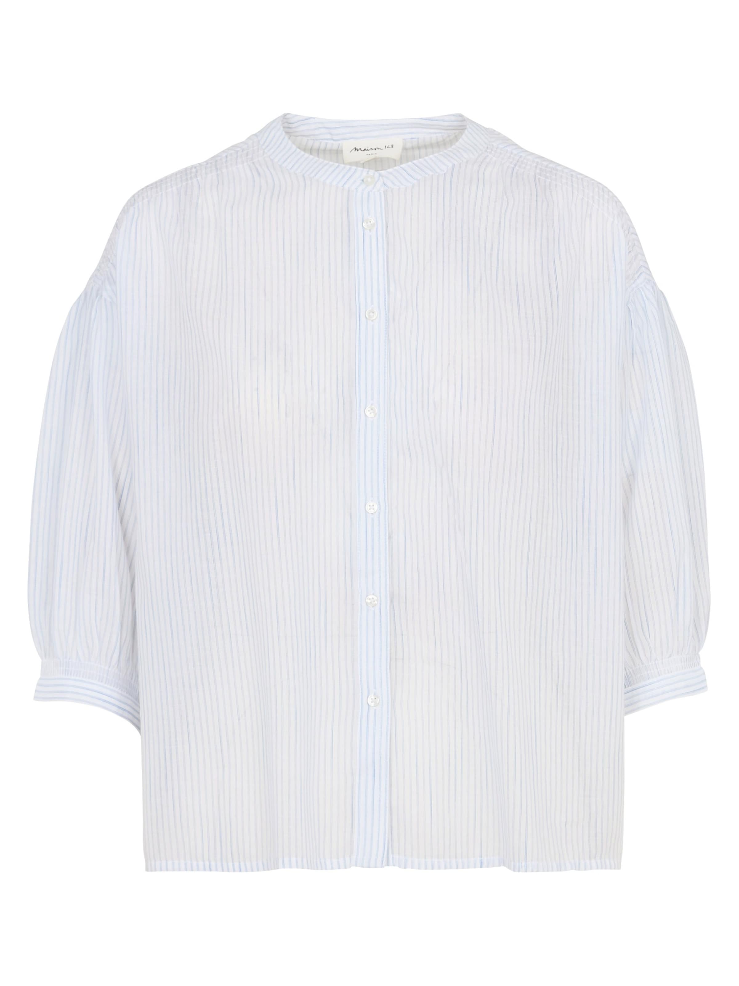 Maison 123 Blouse 'BLISS BL RAYURE' in Blue: front