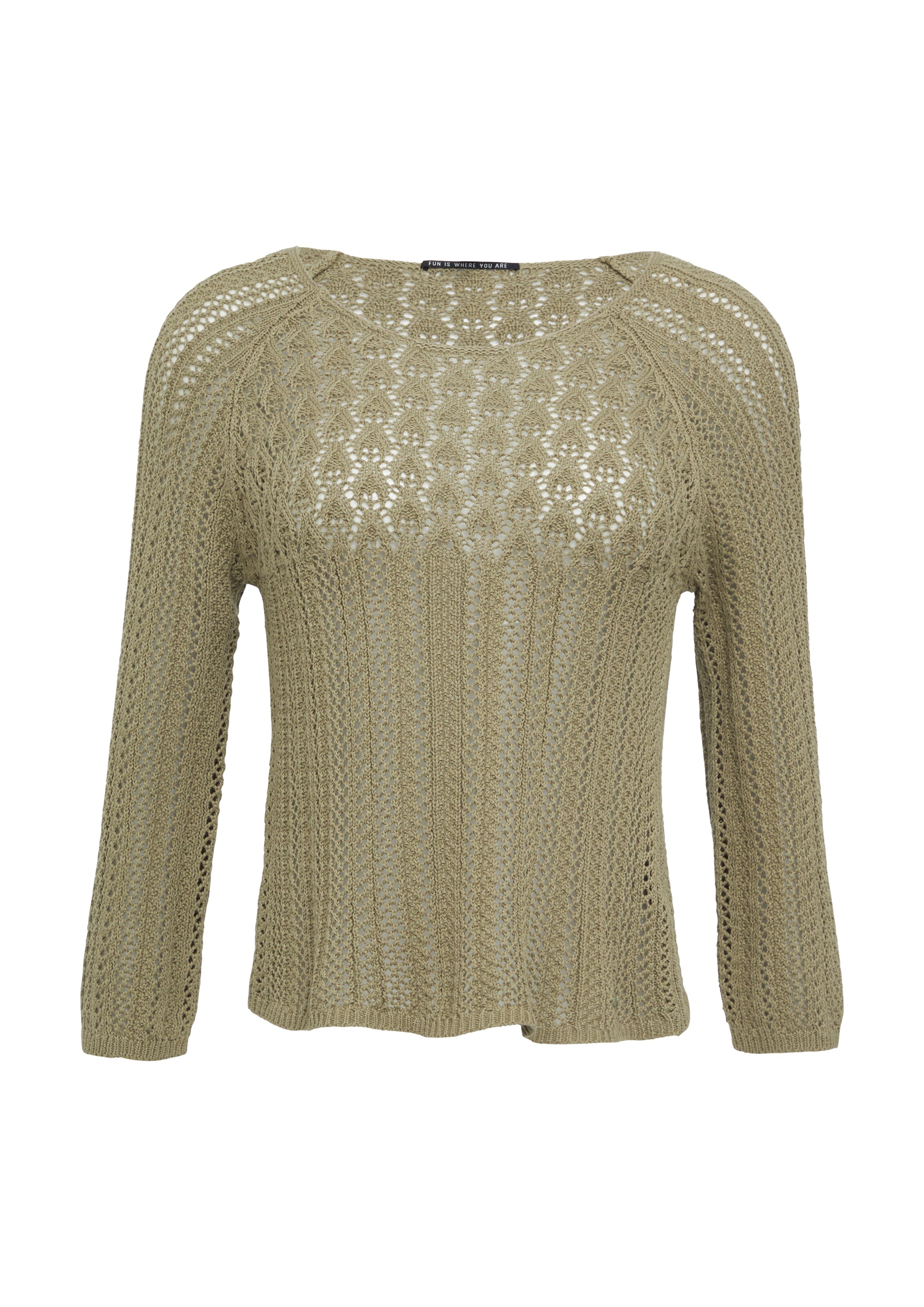 QS Pullover in Grün: Vorderseite