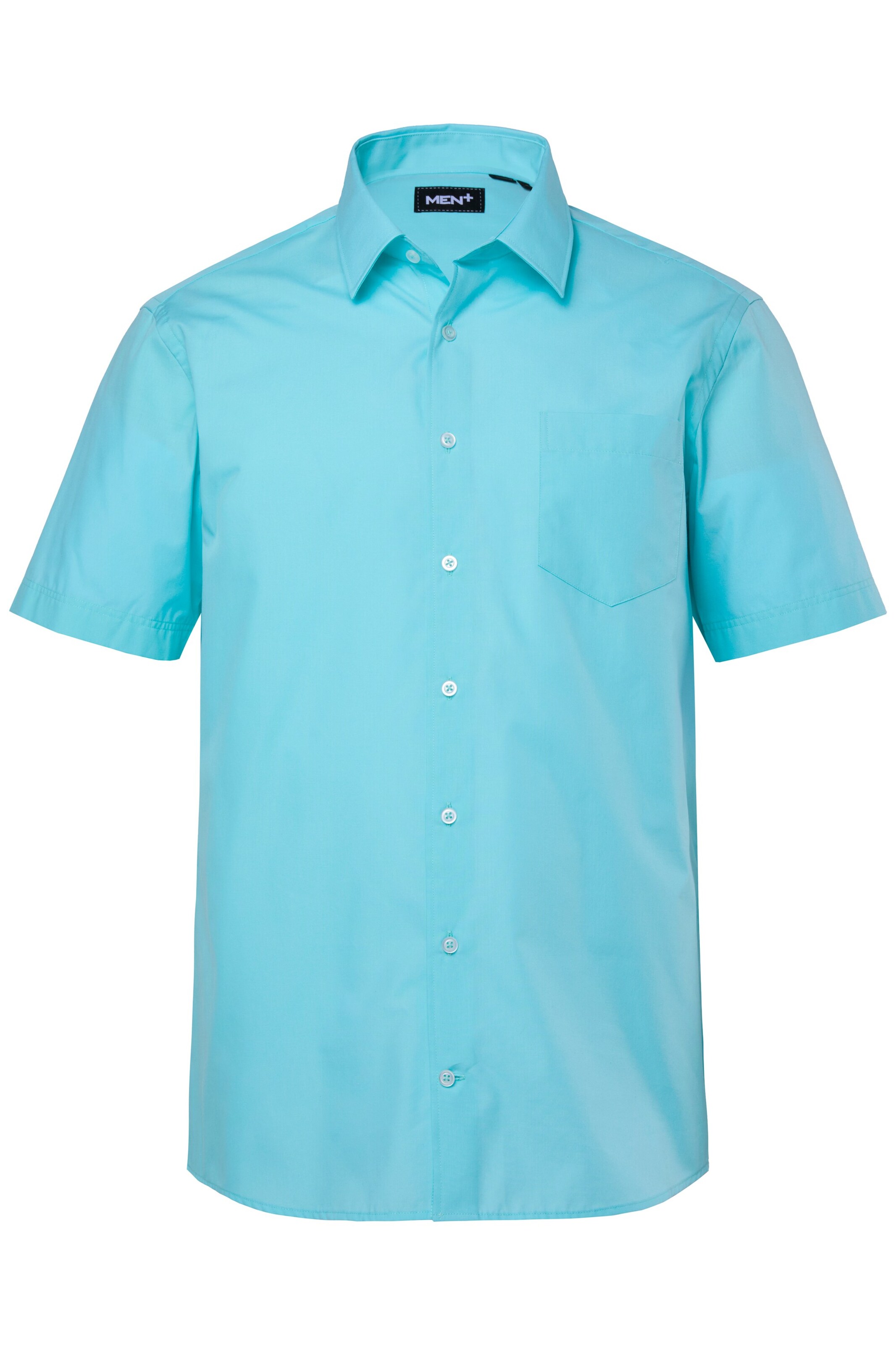 Men Plus Comfort fit Button Up Shirt in Blue: front