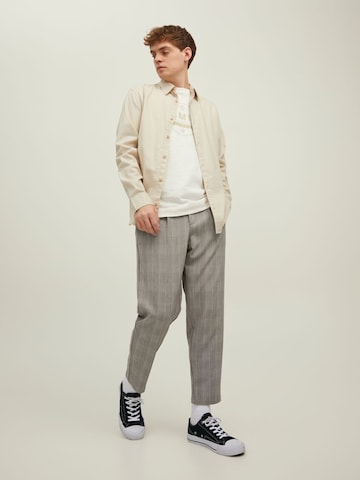 JACK & JONES Loosefit Bandplooibroek 'Bill' in Beige