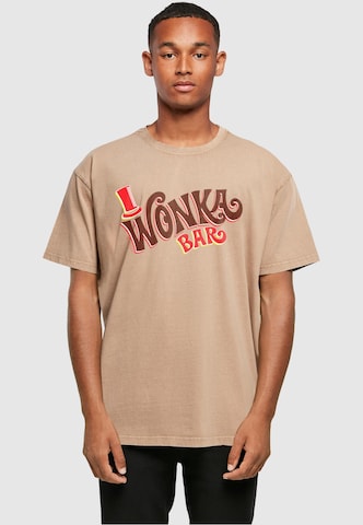 ABSOLUTE CULT Shirt 'Willy Wonka' in Beige: voorkant