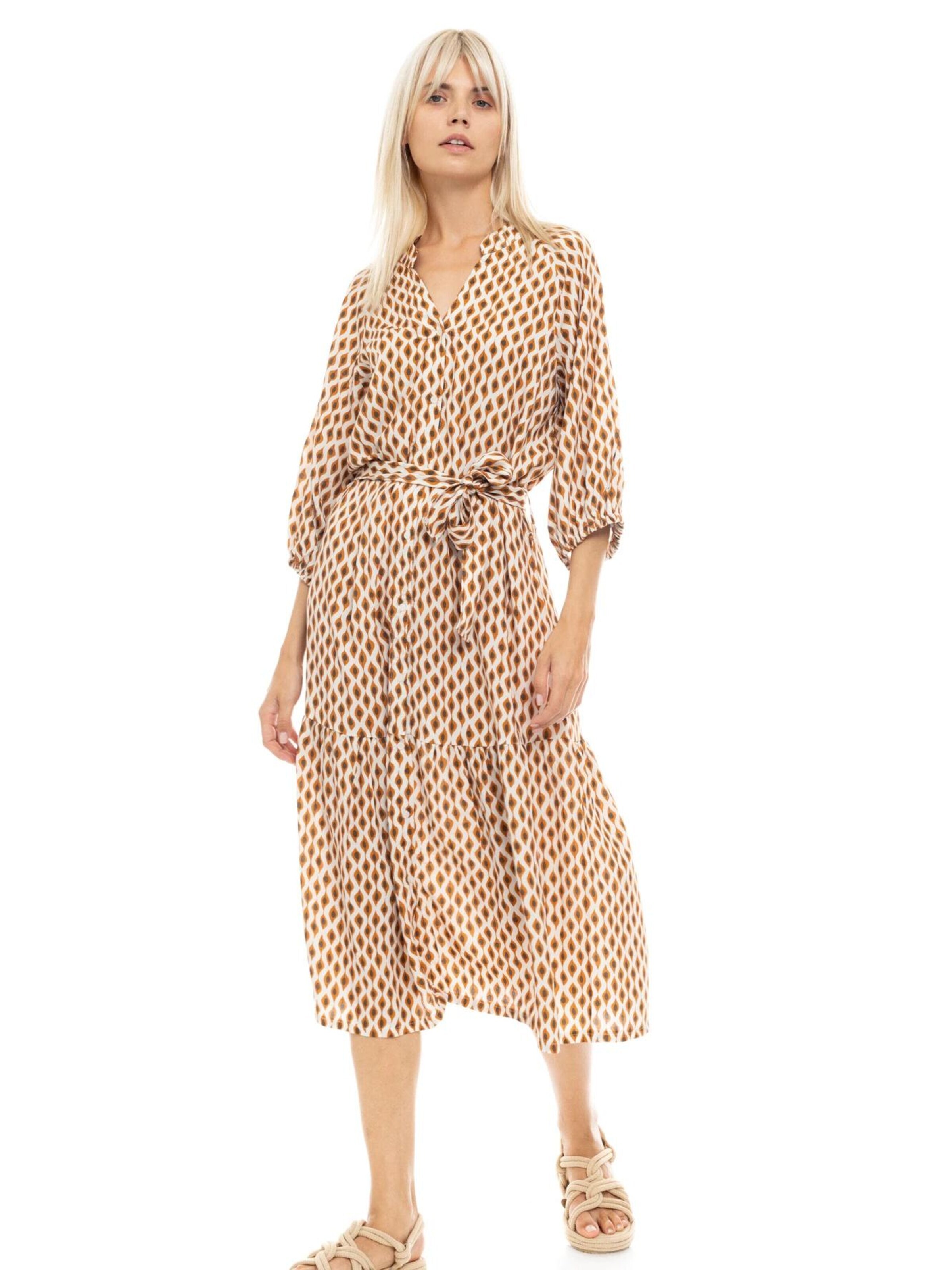 Pink Label Φόρεμα 'BEACHWEAR LONG SAFARI' σε μπεζ: μπροστά