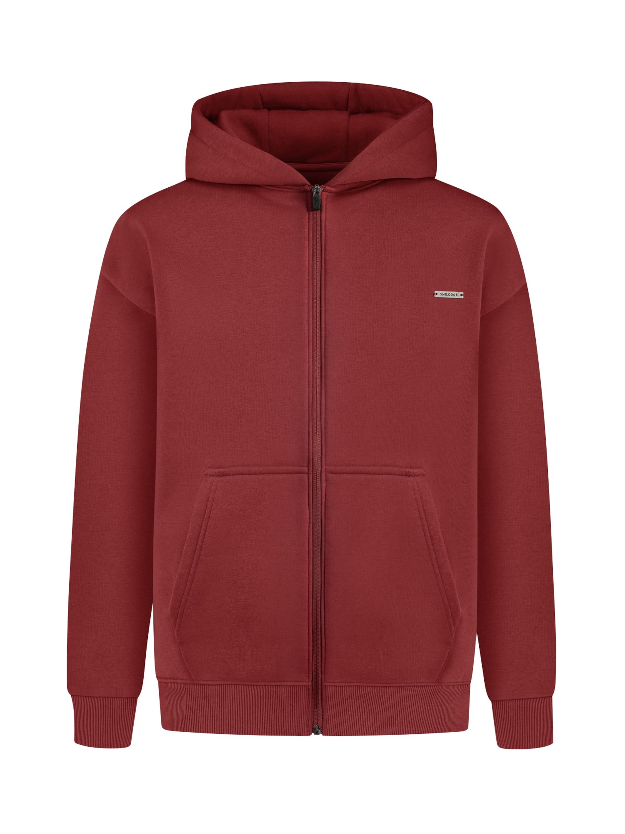 Smilodox Sweat jacket in Red: front