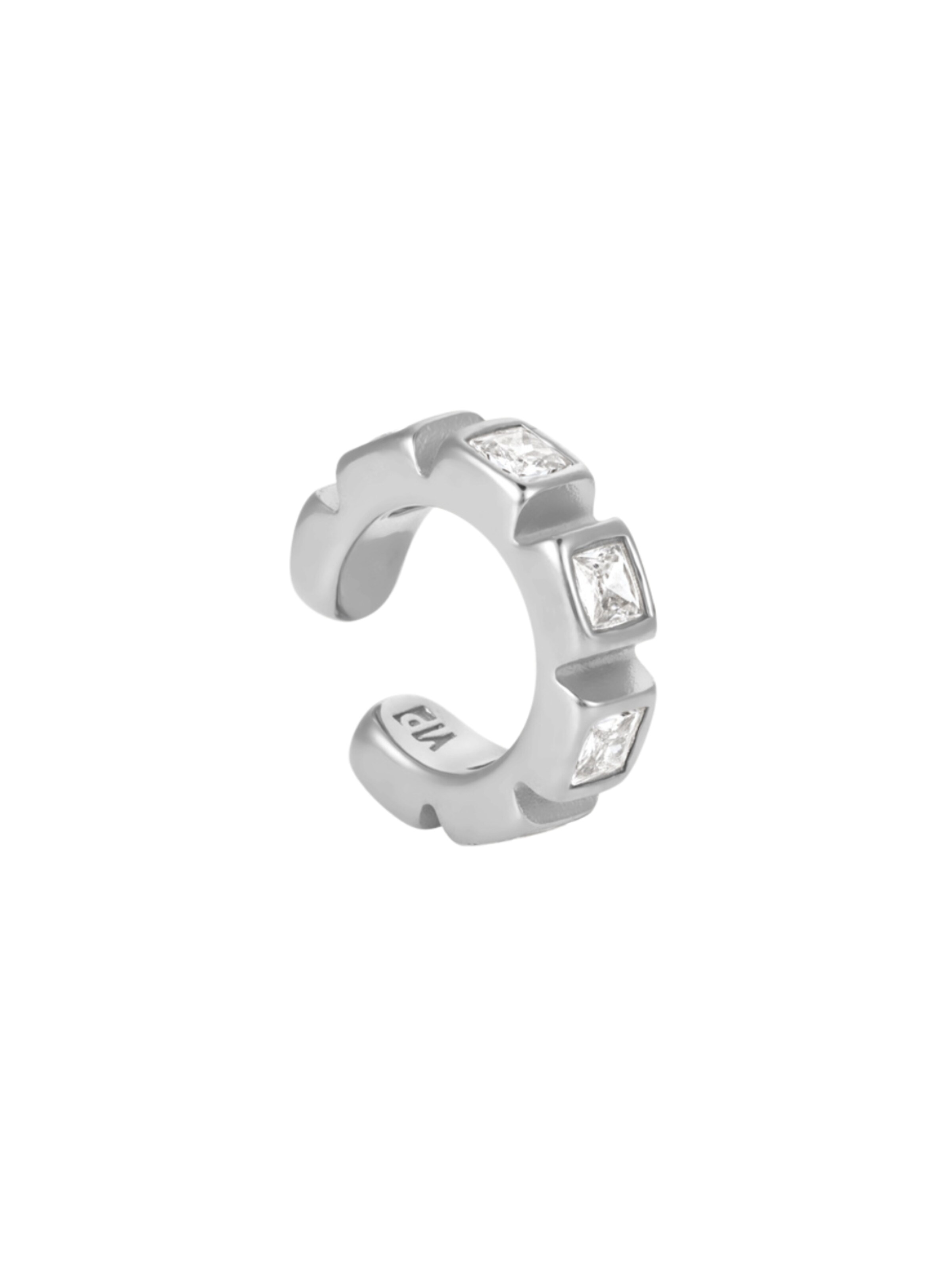 YParis Earrings 'Ear cuff Loki L G' in Silver: front