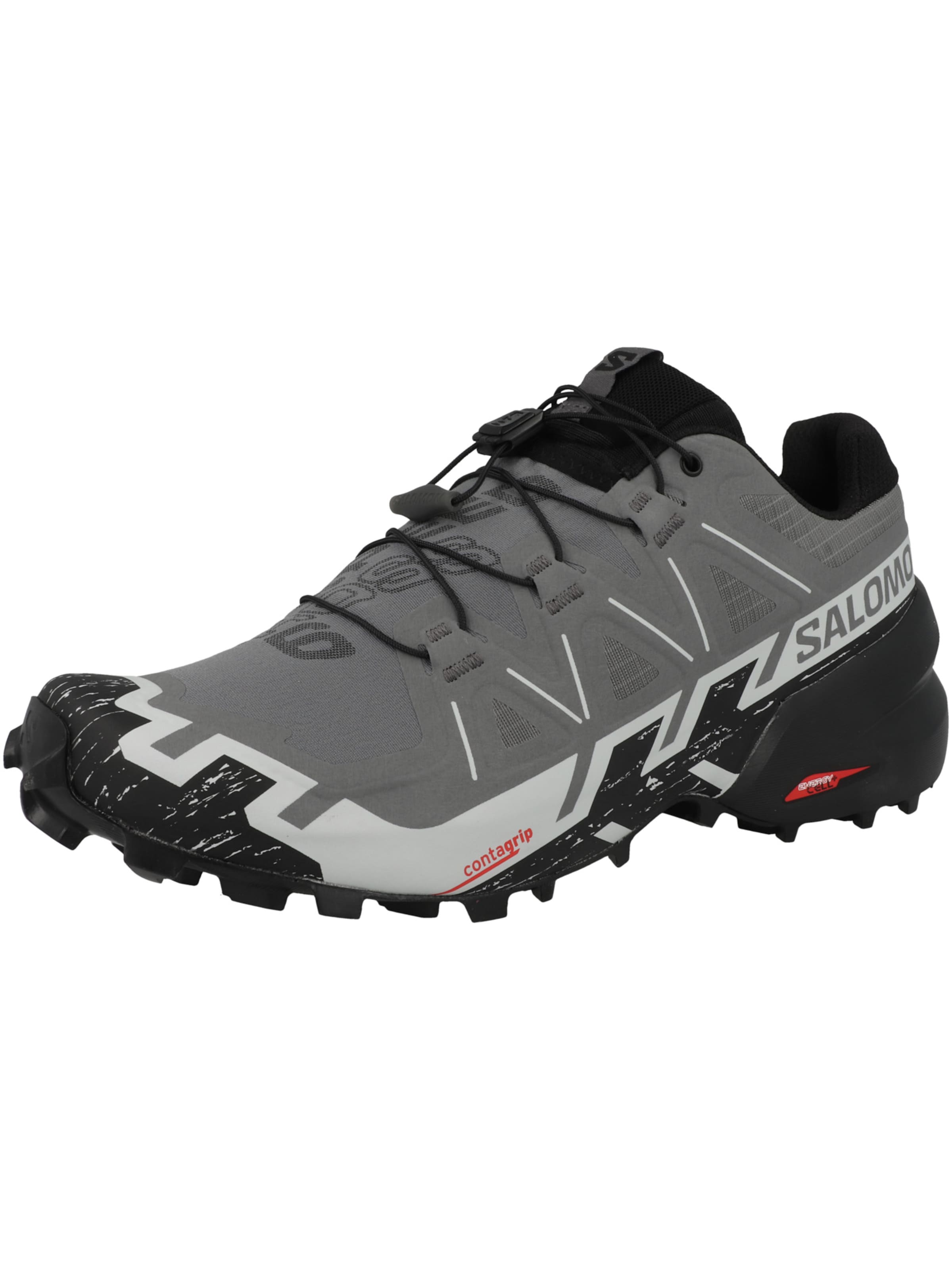 SALOMON Loopschoen 'Speedcross 6' in Grijs: voorkant