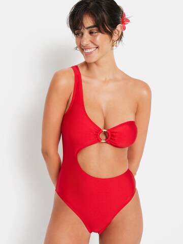 Costume intero 'Baila' di LSCN by LASCANA in rosso: frontale