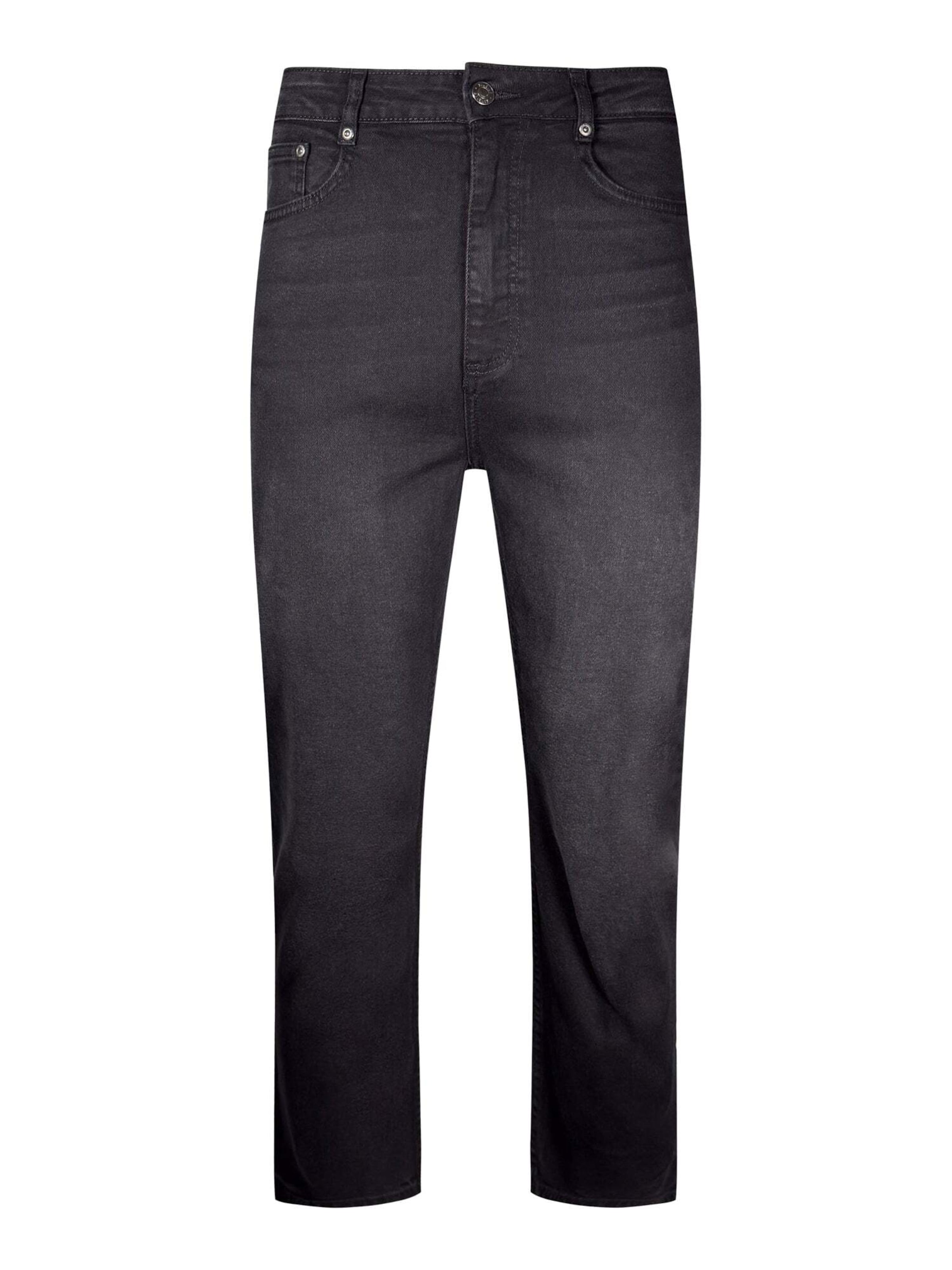 SikSilk Tapered Jeans in Black: front