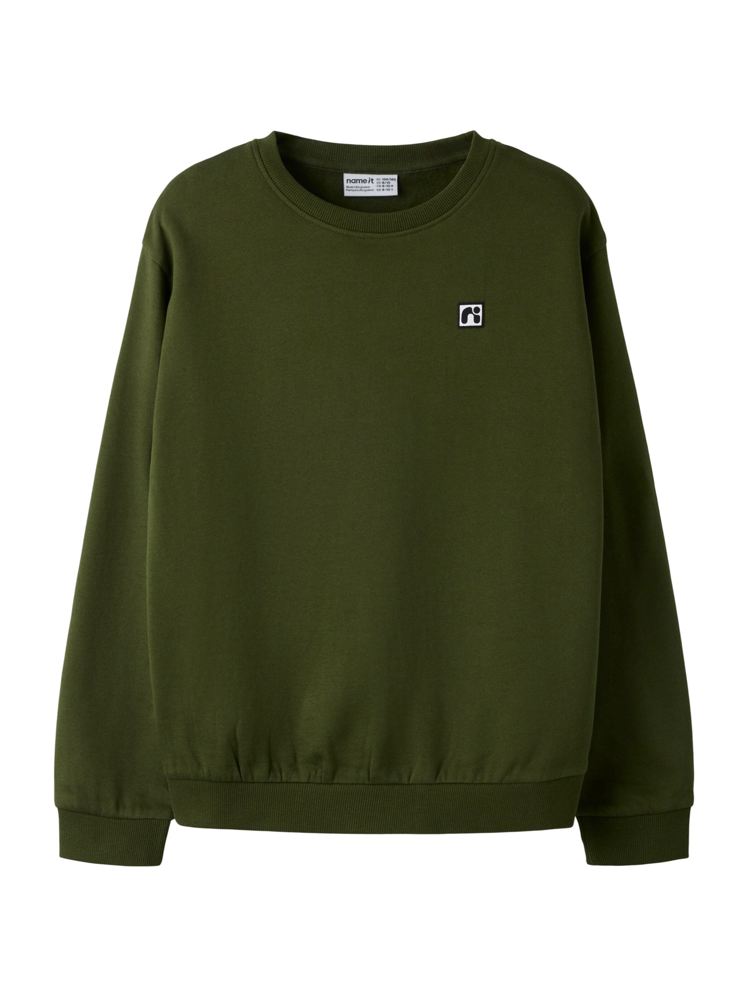 NAME IT Sweatshirt 'NKMFLO' in Green: front
