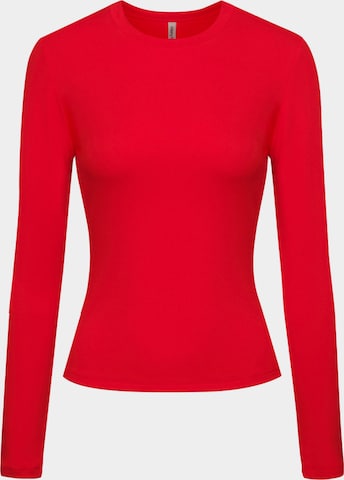cfab (formerly creamy fabrics) Shirt 'Cotton Longsleeve' in Rot: Vorderseite