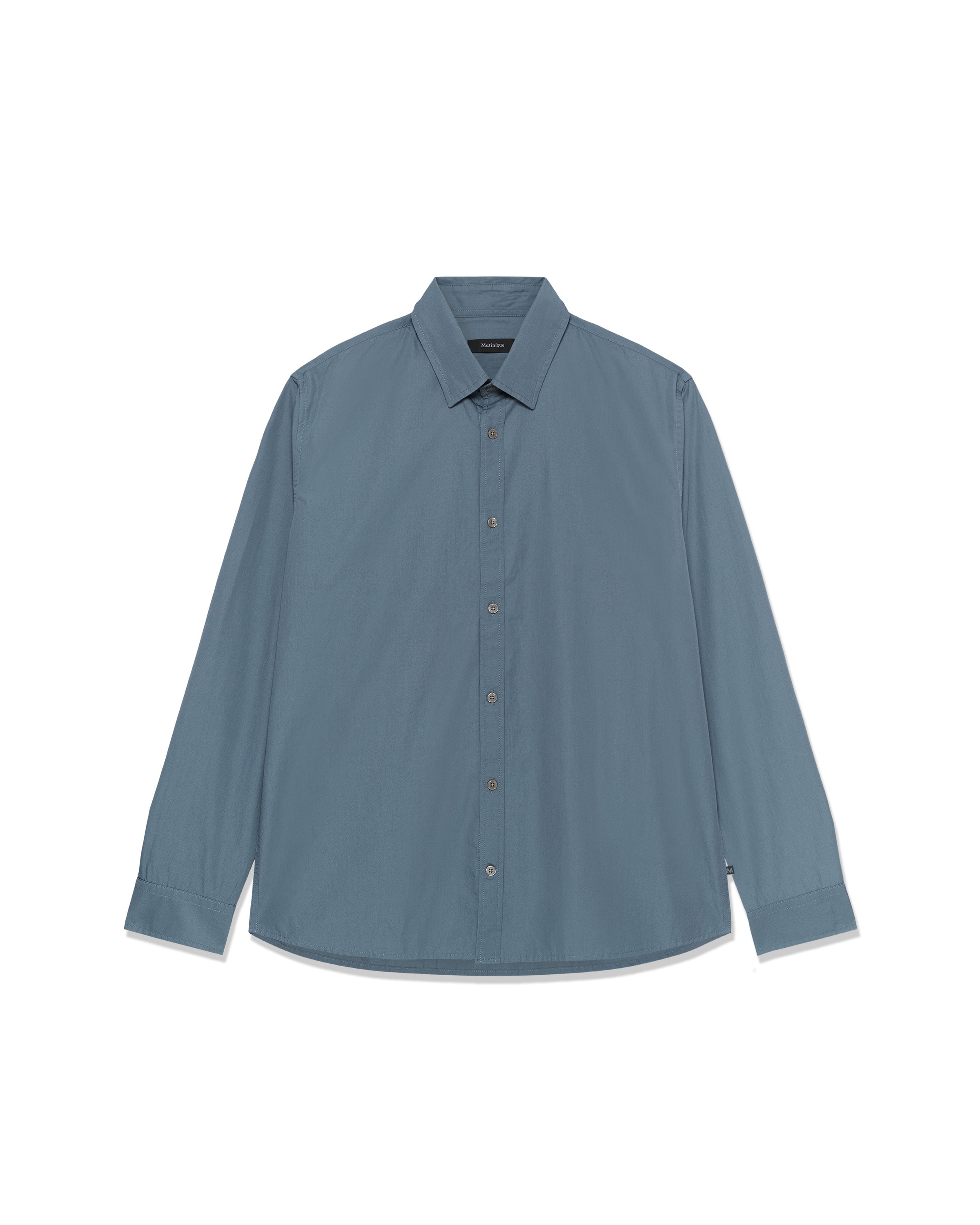 Matinique Button Up Shirt in Blue: front