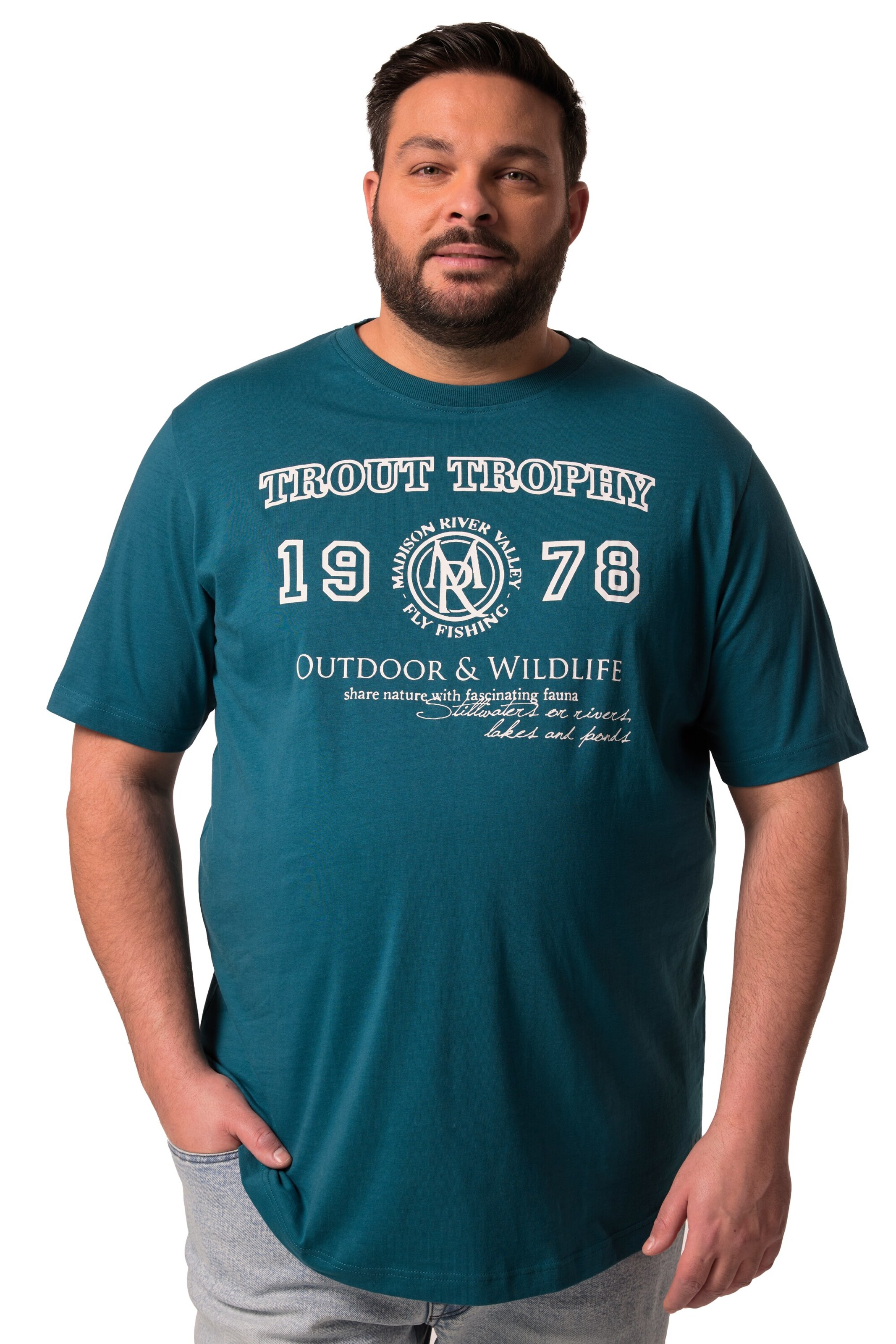 Men Plus T-Shirt in Blau: Vorderseite