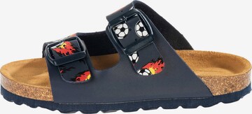 Palado Pantolette 'Korfu' in Blau: Vorderseite