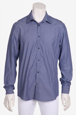 Tiger of Sweden Button Up Shirt in L in Blue: front