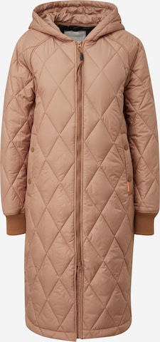 QS Between-Seasons Coat in Brown: front