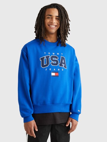 Tommy Jeans Sweatshirt 'Usa' in Blauw: voorkant