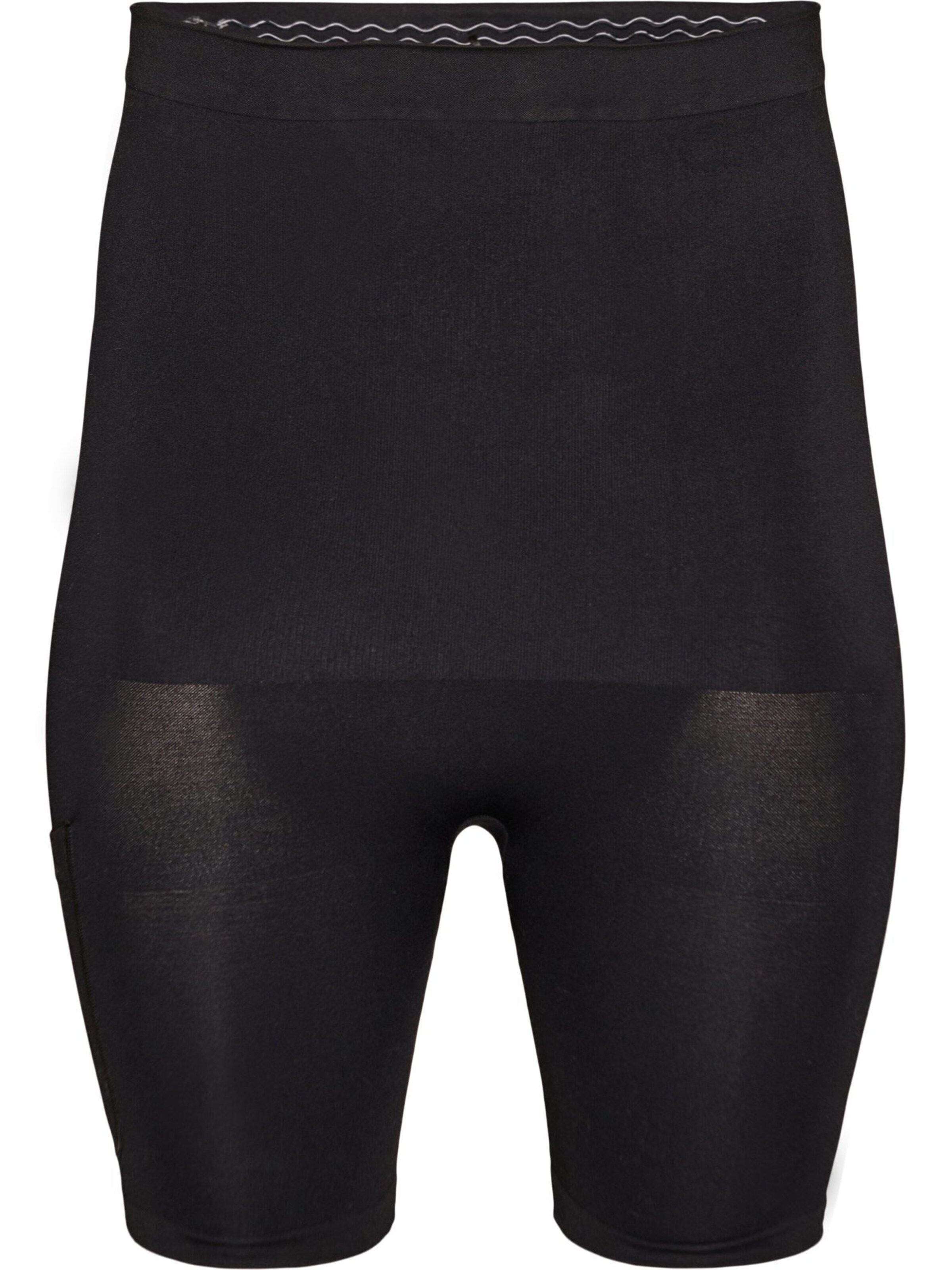 Devoted by Zizzi Shaping Pants in Black: front