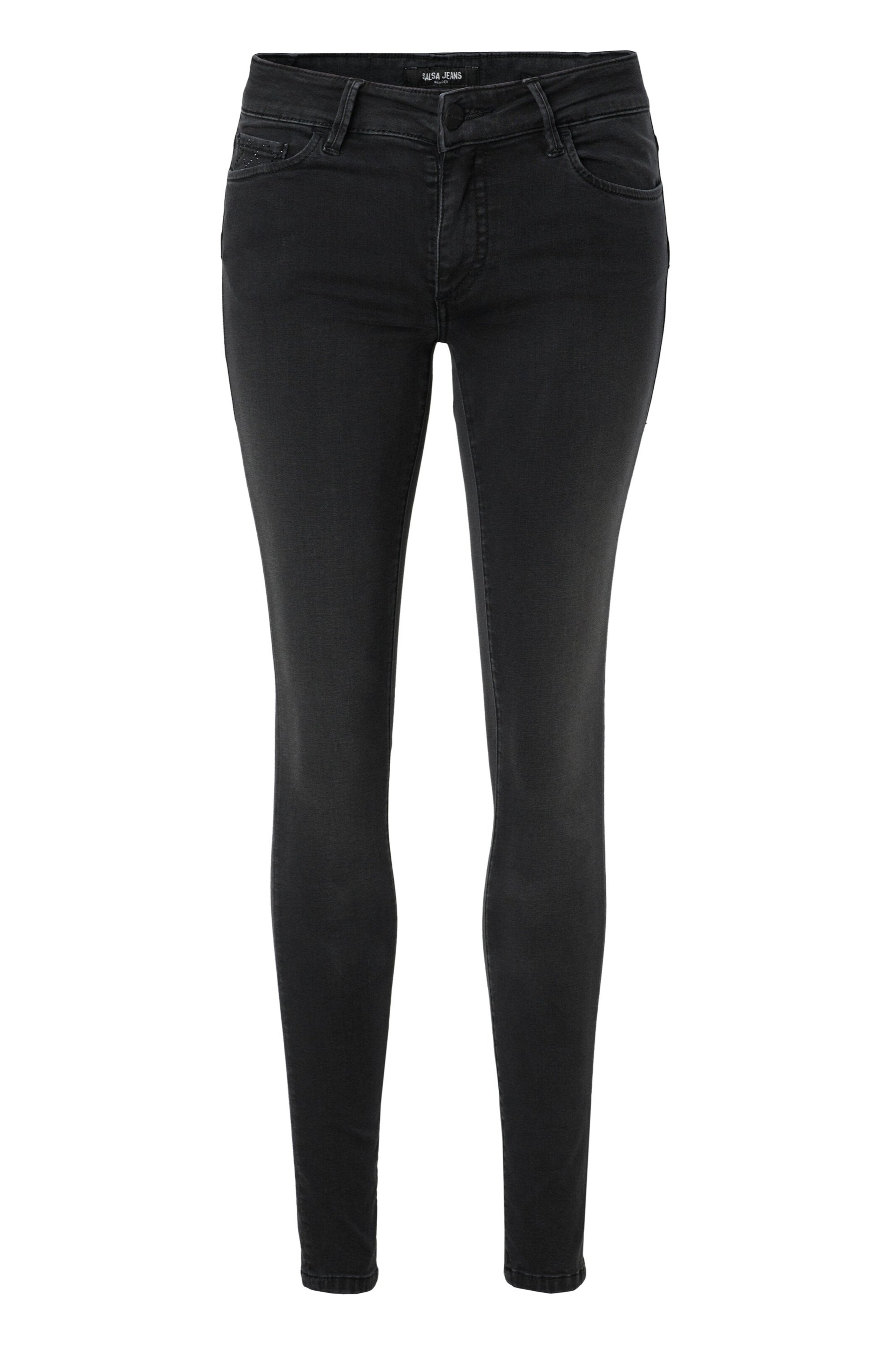 Salsa Jeans Skinny Jeans in Zwart: voorkant