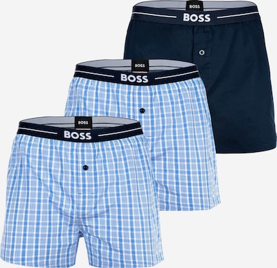 BOSS Boxershorts in navy / hellblau / weiß, Produktansicht