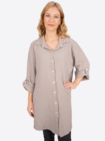 Chemisier 'Jessy' Seasons of April en gris : devant