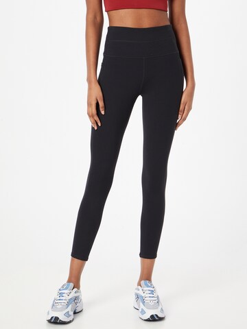 Skinny Pantaloni sportivi di SKECHERS in nero: frontale