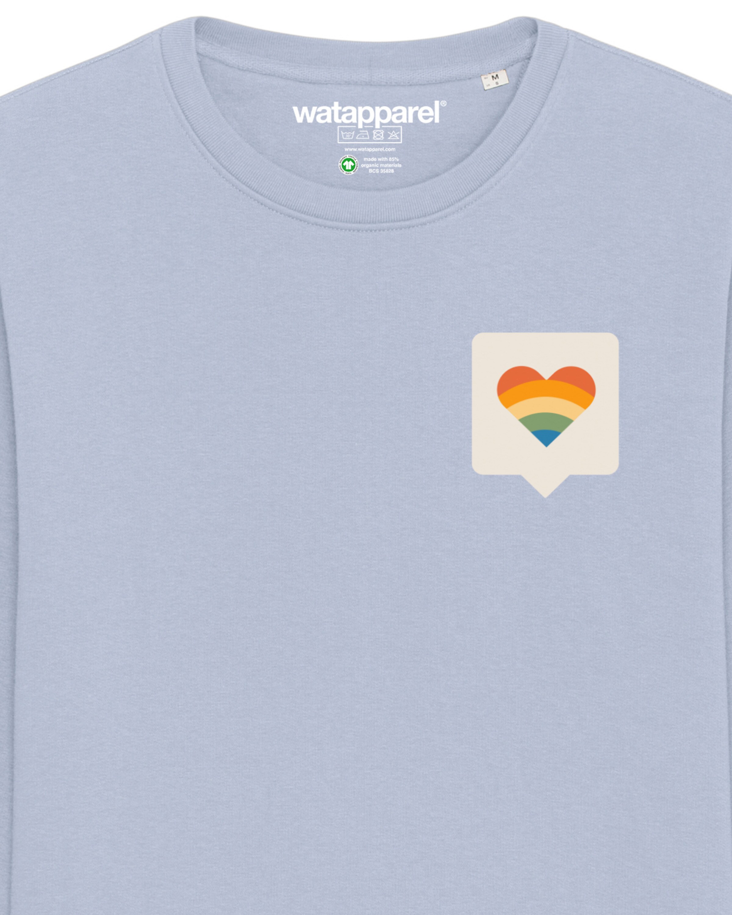 Watapparel Sweatshirt 'Von Herzen' in Blauw