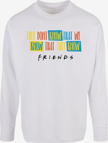 ABSOLUTE CULT Shirt 'Friends - They Don't Know Script' in Wit: voorkant