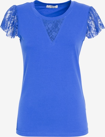 Influencer Top in Blau: Vorderseite