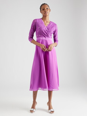 Robe de cocktail SWING en violet : devant