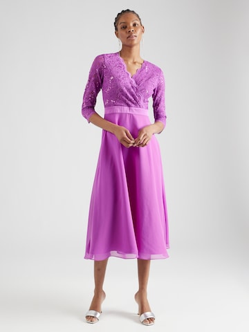 Robe de cocktail SWING en violet : devant