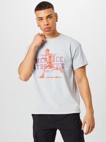 T-Shirt Mennace en gris : devant