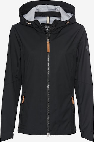 CAMEL ACTIVE Softshell Jacke aus recyceltem Polyester in Schwarz: Vorderseite
