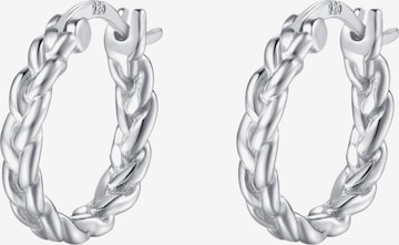 Hey Happiness Oorbel 'Braided' in Zilver: voorkant