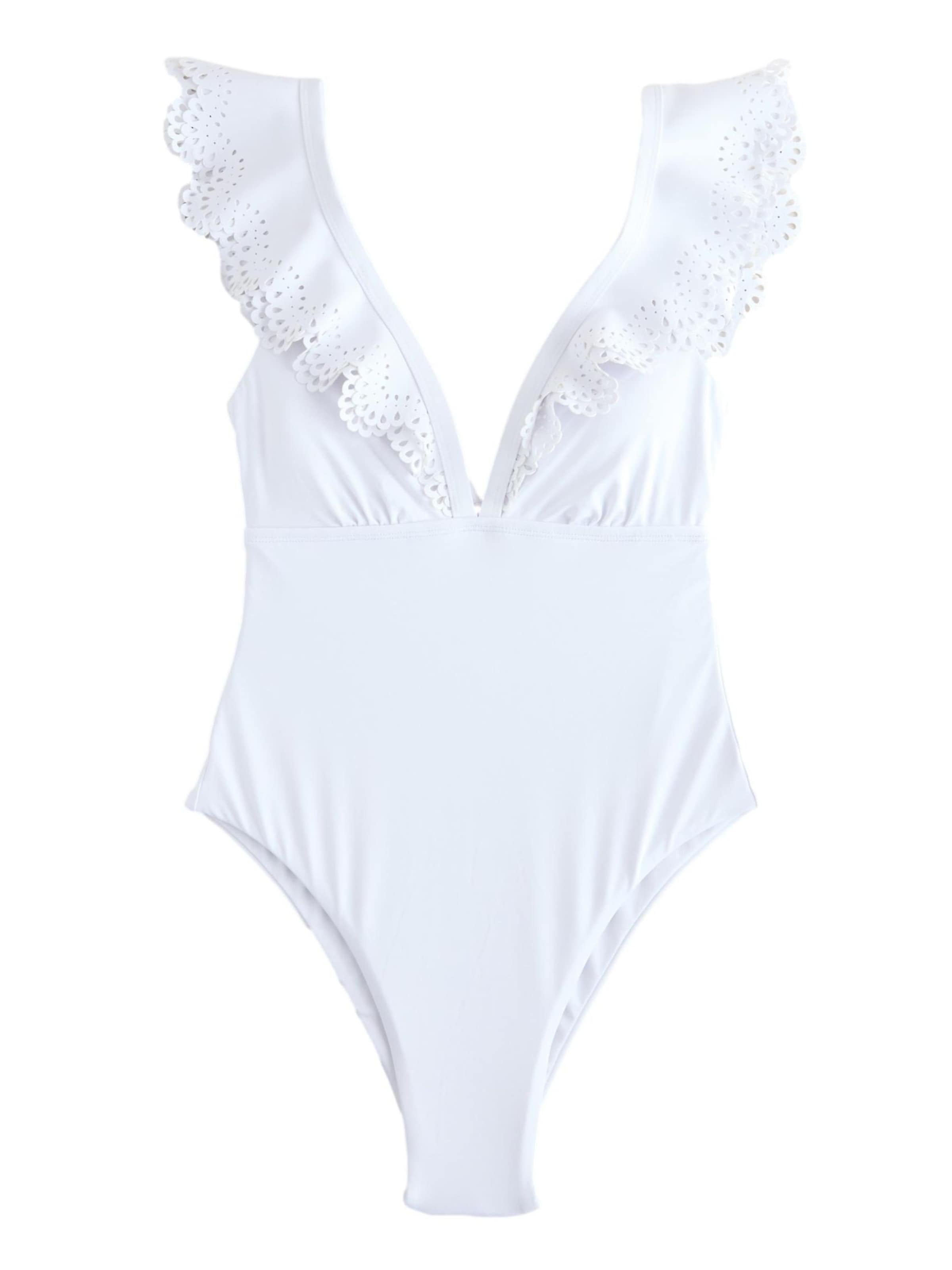Next Uimapuku värissä valkoinen: etupuoli