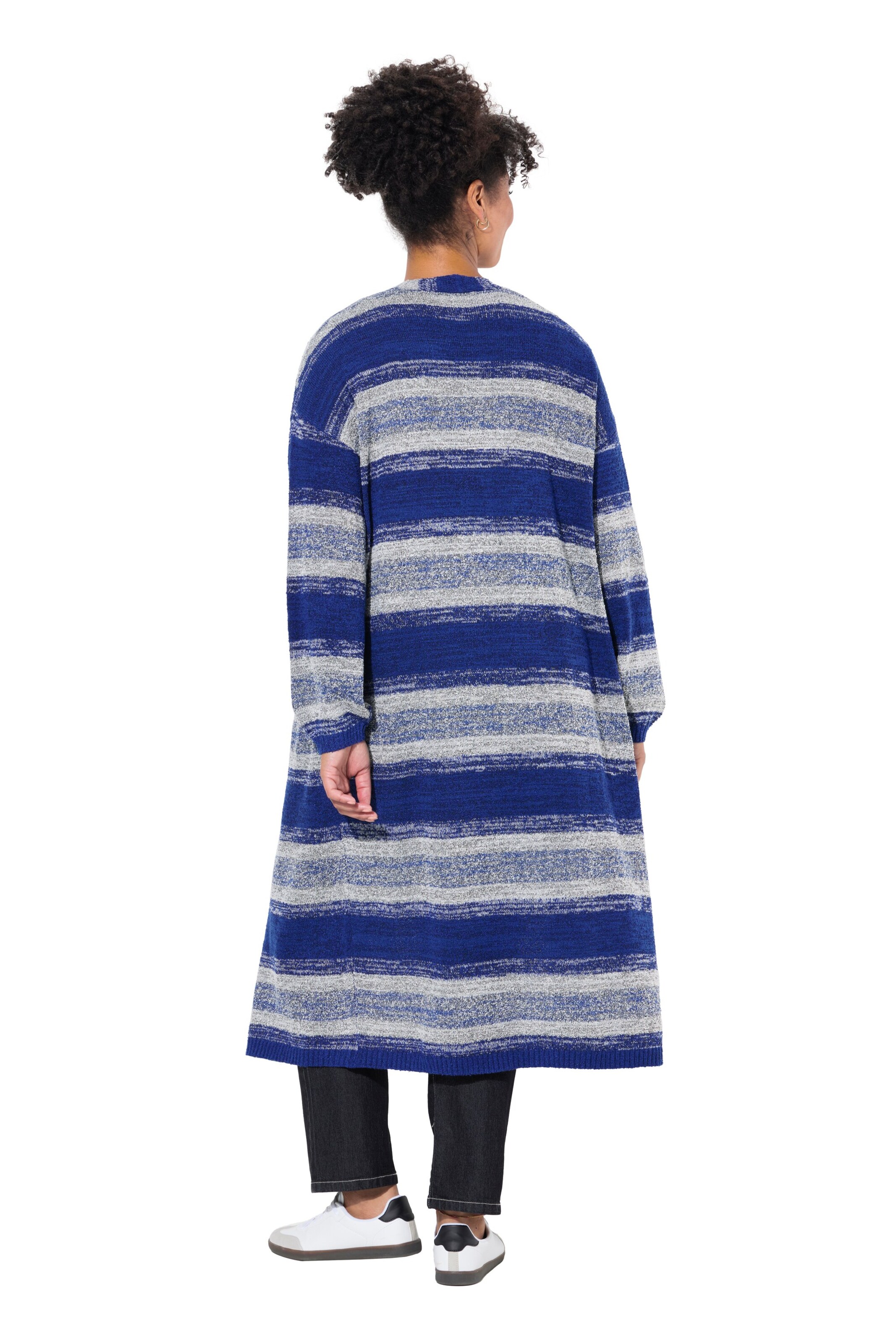 Janet & Joyce Gebreid vest in Blauw