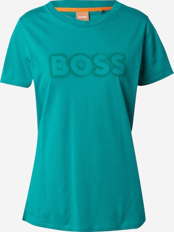 BOSS Orange T-Shirt 'Elogo 5' in Grün: predná strana
