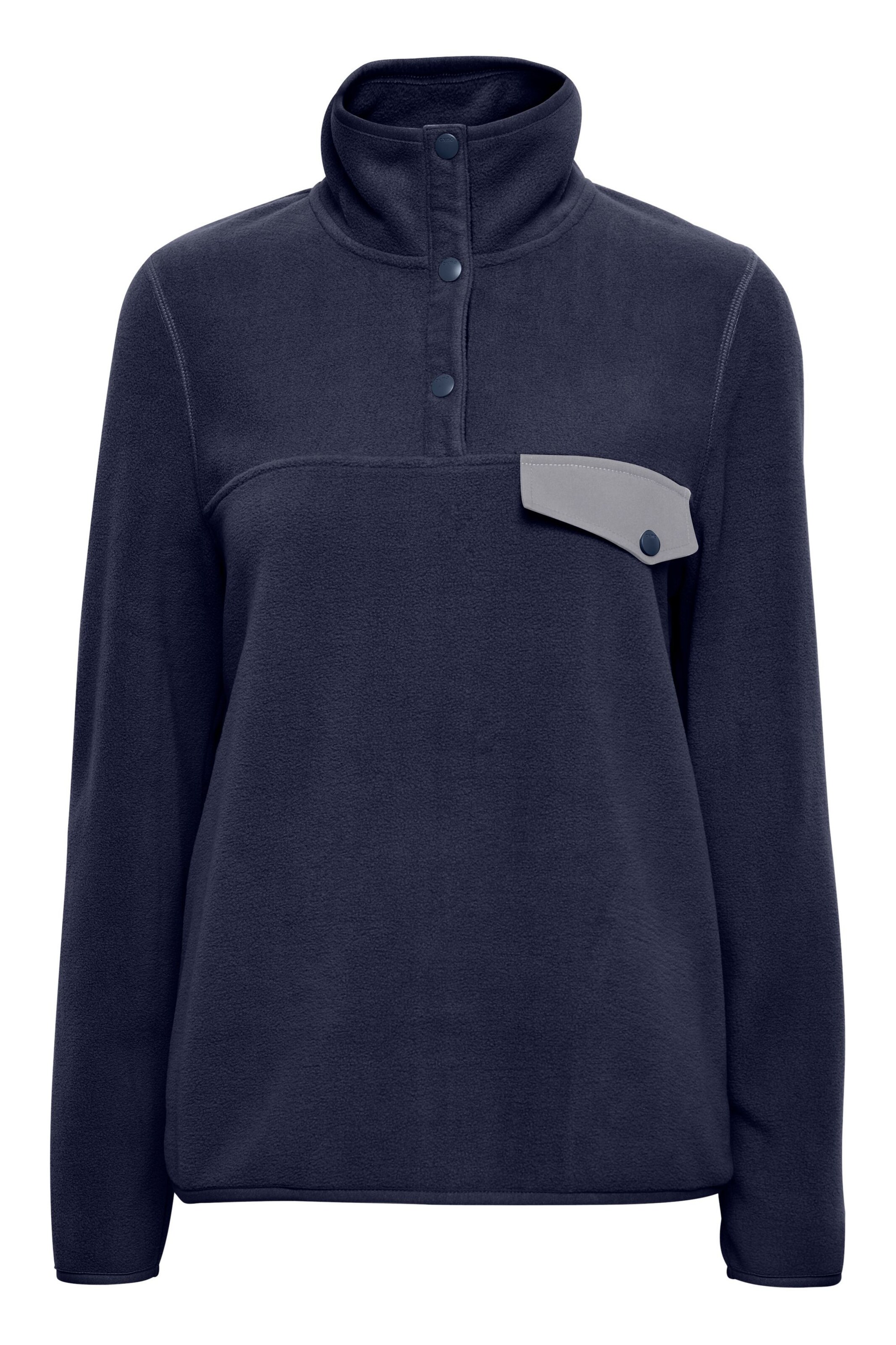 Oxmo Fleecejacke in navy, Produktansicht