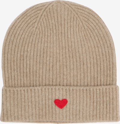 Zwillingsherz Beanie in 55-60 in Dark beige / Red, Item view