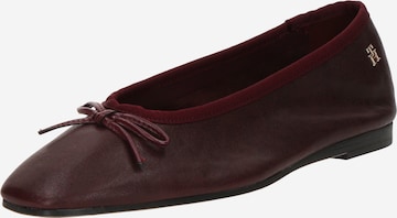 Ballerines TOMMY HILFIGER en rouge : devant