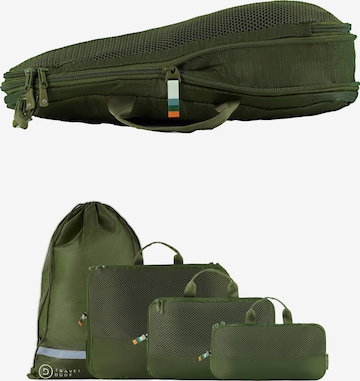 TRAVEL DUDE - Bolsa de viaje 'Packing Cubes Set 4 Teilig mit Kompression, Packwürfel, Packtaschen Set für Rucksack & Koffer' en verde: frente